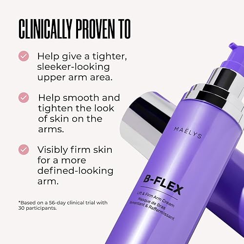 Miniatura 6 de MAËLYS B-FLEX Lift & Firm Arm Cream - Crema reafirmante para brazos más firmes y firmes, ayuda a reducir la apariencia de piel suelta y crepey