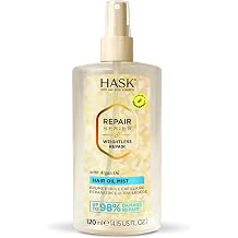 HASK Repair Series Weightless Repair Hair Oil Mist | Repairs Damage, Lightweight Hydration, Adds Shine | Vegan, Cruelty Free, Color Safe