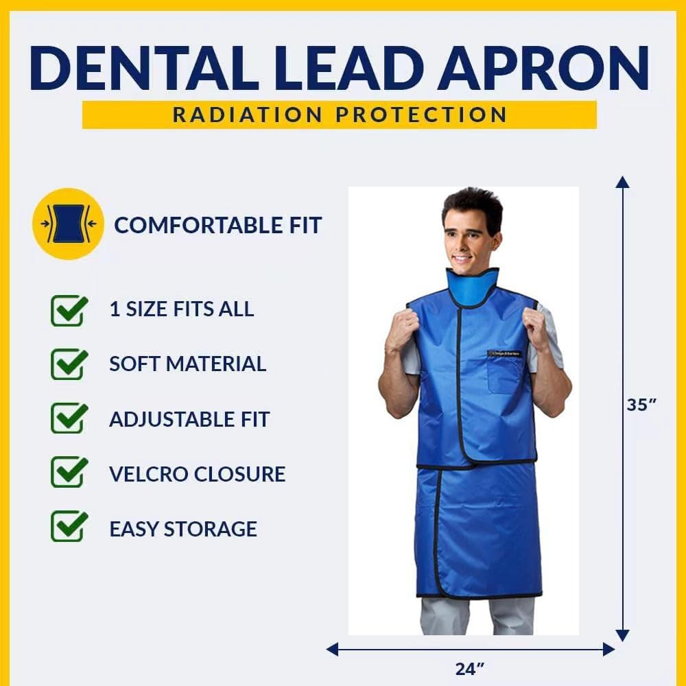 Upgrade 0.5mmpb Radiation X-Ray Xray Lead Clothes with Thyroid Shield Collar Lead Skirt for Radiology