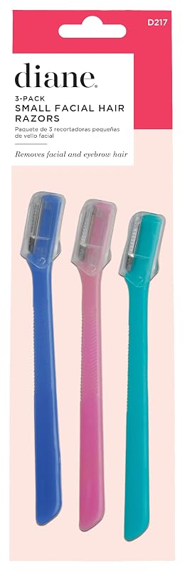 Diane D217 Aparelador pequeno para sobrancelhas e pelos faciais – Pacote com 3 unidades