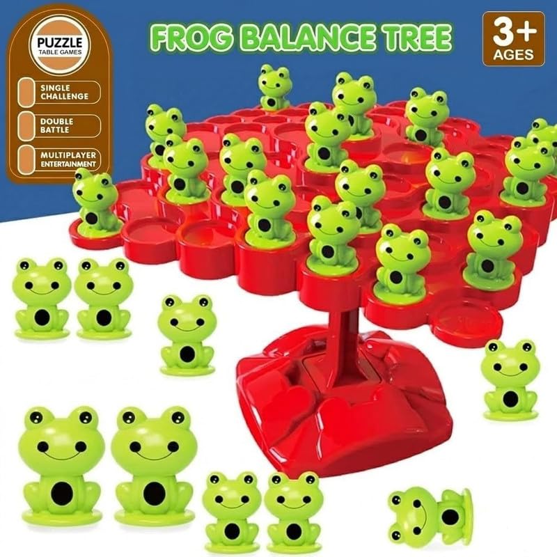 POTLID Frog Balance Math Game for Kids | Educational Counting & Number Learning Toy | Preschool STEM Board Game with Weights | Fun Gift Toy for Boys & Girls (Frog Balance Tree) 1
