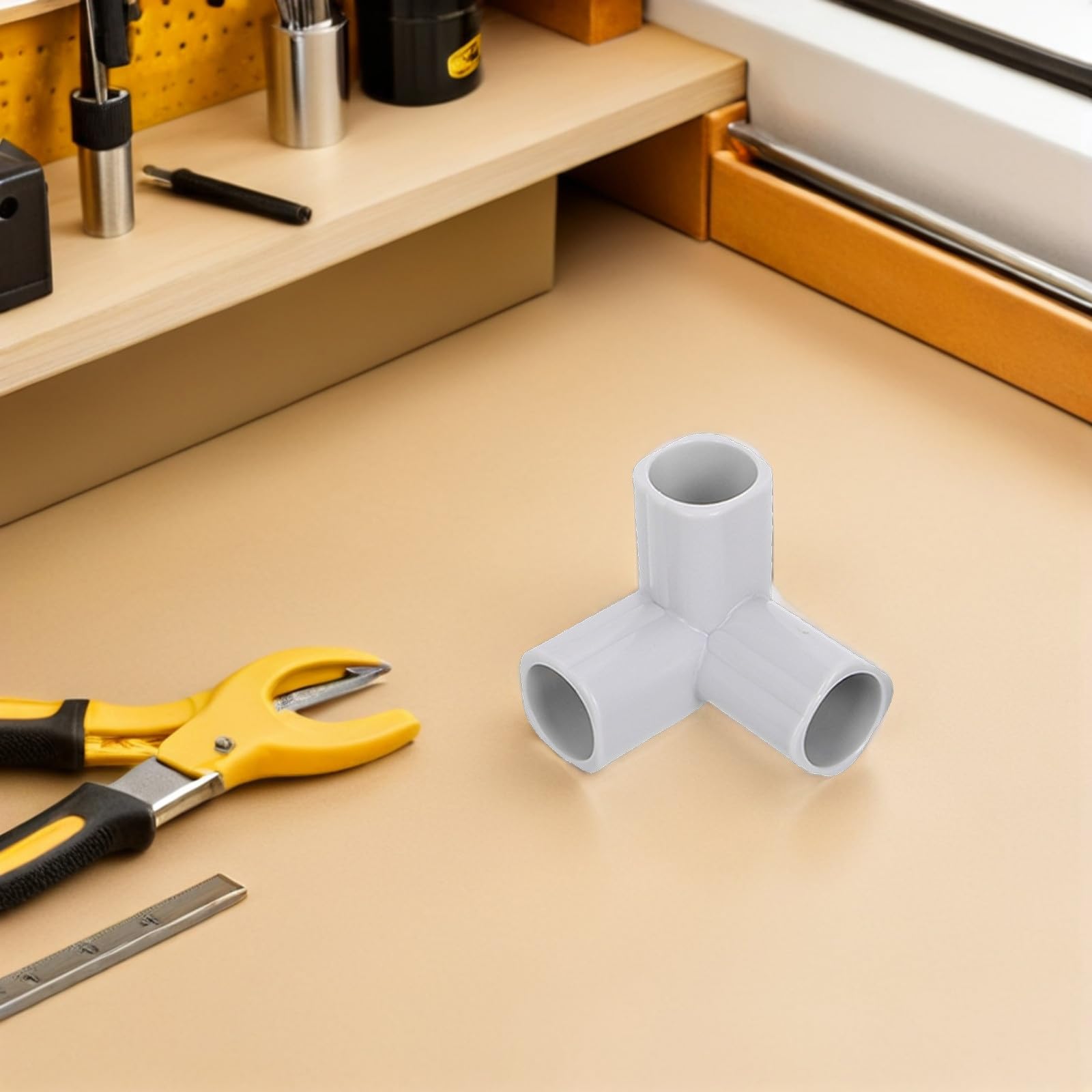 PartyKindom Connettori di Ricambio a T per Box per 8 Pezzi in Plastica, Giunti di Sicurezza per Recinzione Bimbi, Accessori per Cancelletti e Recinti Indoor, Installazione senza Attrezzi,