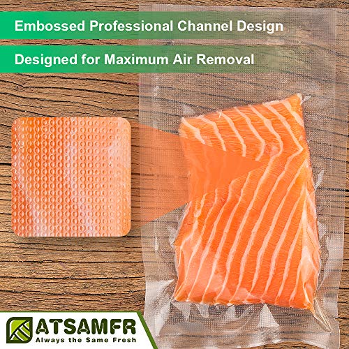Atsamfr 200 Count Quart 8X12Inch Vacuum Sealer Bags With Bpa Free,Heavy Duty,Great For Vac Storage Or Sous Vide Cooking #TOP6