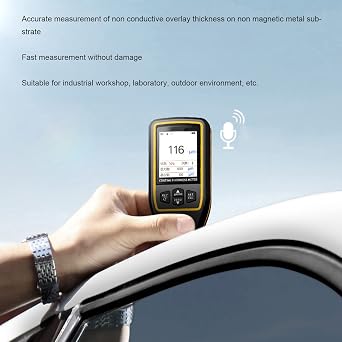 Coating Thickness Gauge for Car, Digital High Accuracy Paint Thickness Gauge for Used Car Buyers Paint Mil Thickness Meter Gauge, Paint Thickness Detector with Resolution 0.1m