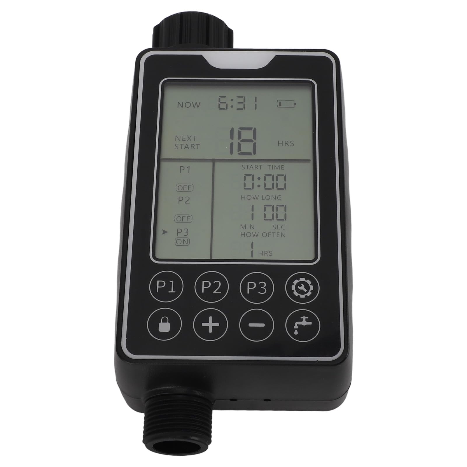 Timer irrigatore Timer Acqua per Esterni Touch Screen Intelligente di irrigazione Impermeabile 1 Presa per Prato da Giardino