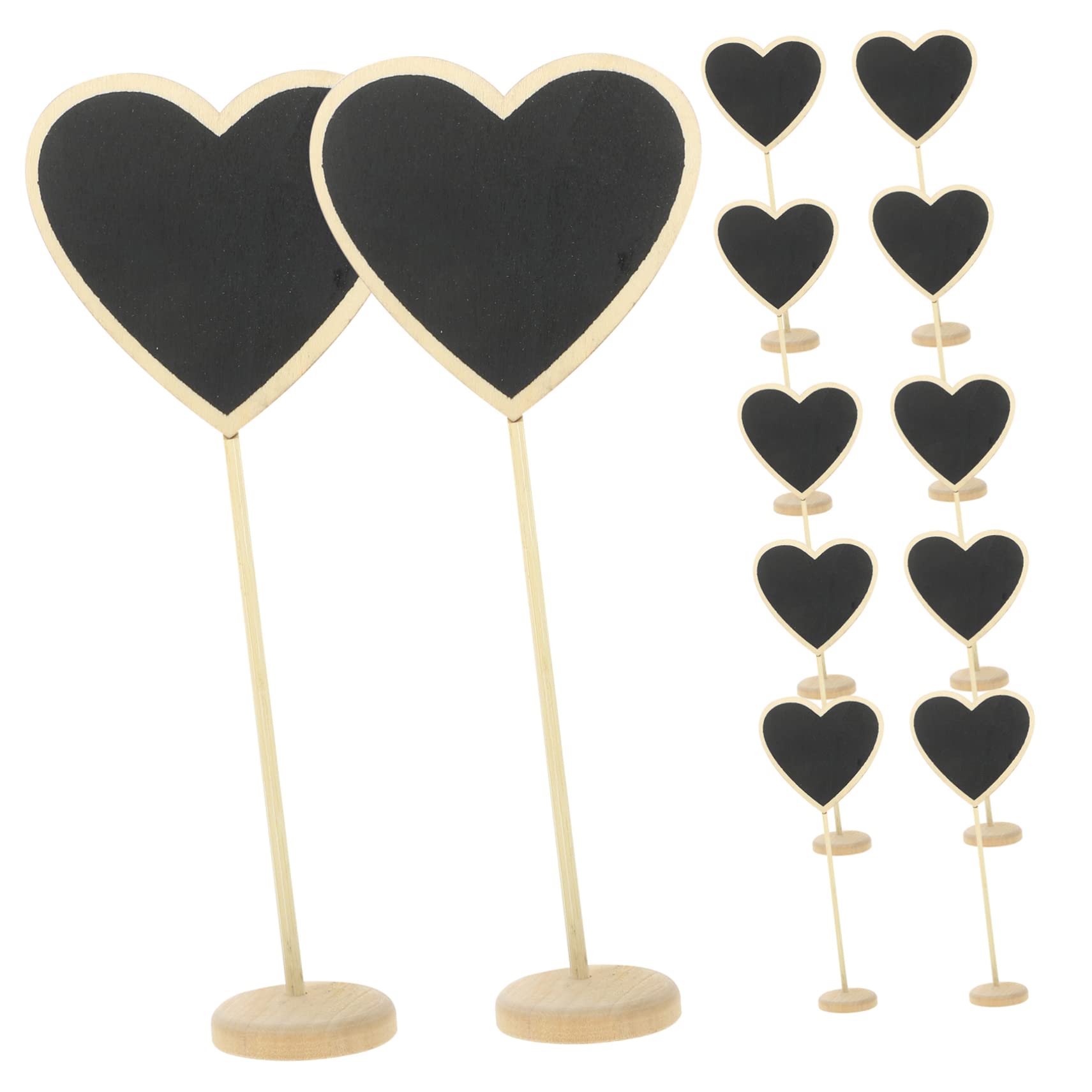 HOODANCOS 12pcs Small Heart-Shaped Chalkboards for Weddings Restaurants and Events Erasable Memo Boards for Tabletop Decorations and Menu Displays