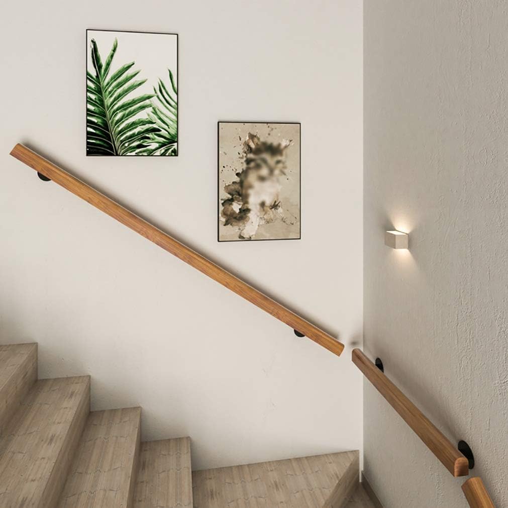Anti-Slip Wooden Stair il 10ft Support Bar for Elderly Indoor Loft RailingWall-Mounted Safety Rail for Stairs Easy Installation Home Decor