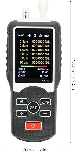Miniatura 7 de Monitor de calidad del aire Detector de partículas para interiores PM1.0 PM10 Contador de partículas de polvo Contador de partículas de humedad
