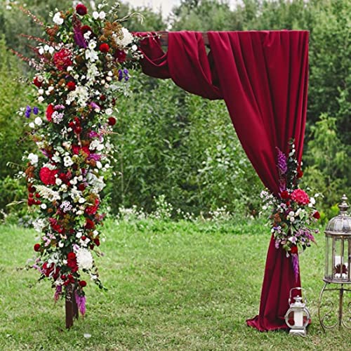 Chiffon Table Runner 2 Pieces 10ft Burgundy Romantic Rectangle Table Runners Romantic Chiffon Fabric for Reception Decor by SoarDream - Image 4
