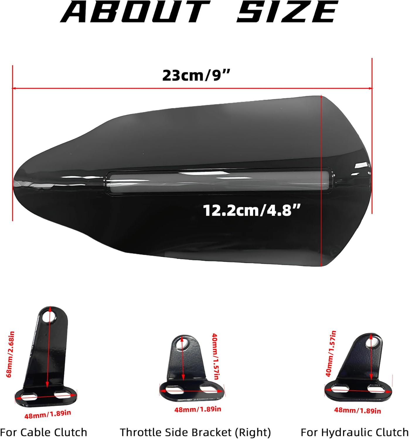 FATECIM Motorcycle Handguards Hand Guards with LED Lights DRL Indicators for Harley 1996-2025 Sportster Dyna Touring Street Road Electra Glide Road King Softail Street Bob Low Rider S Fat Boy (Black)