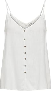 ONLY Kadın ONLLUCY S/S PUFF STAY TOP BOX JRS Tişört, Beyaz, XS