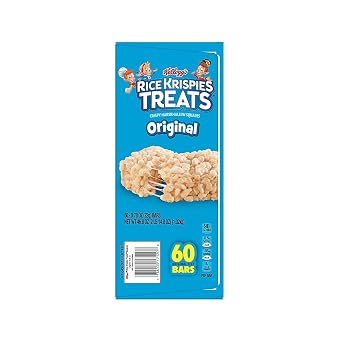 Kellogg's Rice Krispies Treats, Original Marshmallow, 0.78oz Pack, 60 Count