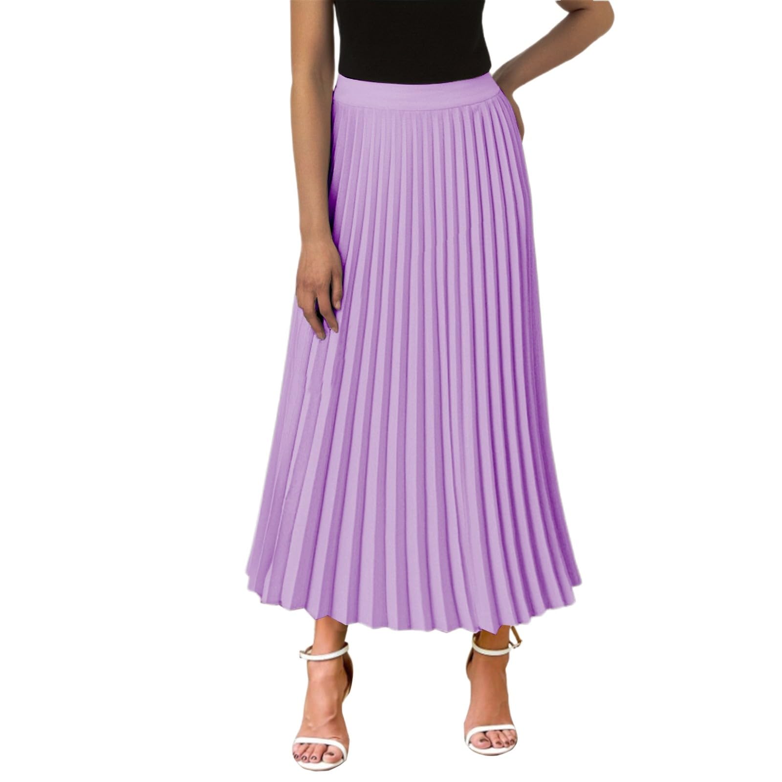 Générique Robe Femme Cocktail Cérémonie Élégante Grande Taille Manches Ballon Col Rond Robe Longue Fluide Ceinturée Automne A29