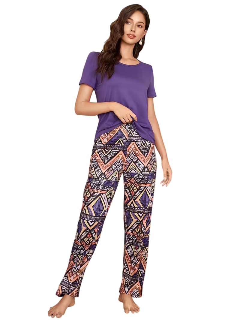 GENZ Trends Style Women’s Night Suit|| Cute Printed Pajama Set with Half Sleeve Top & Pants|| Soft Cotton Loungewear-picture-21