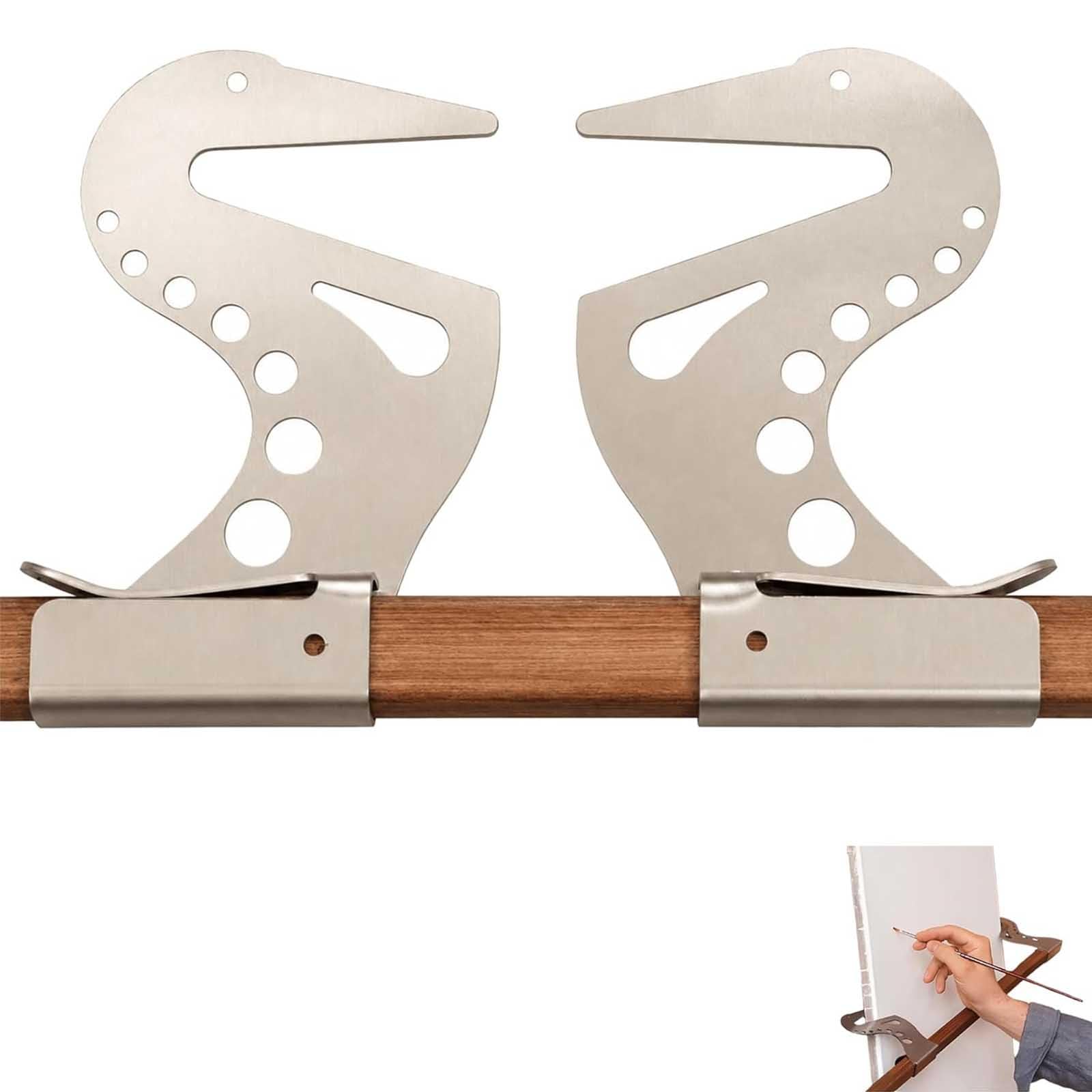 Artist Hand Support Bridge, Gravitys Locking Metal Wrist Rest Stand, Self-Locking Gravitys Artist Wrist Rest Stand, Adjustable Height & Angle for Drawing, Steady Wrists for Canvas (1pcs)