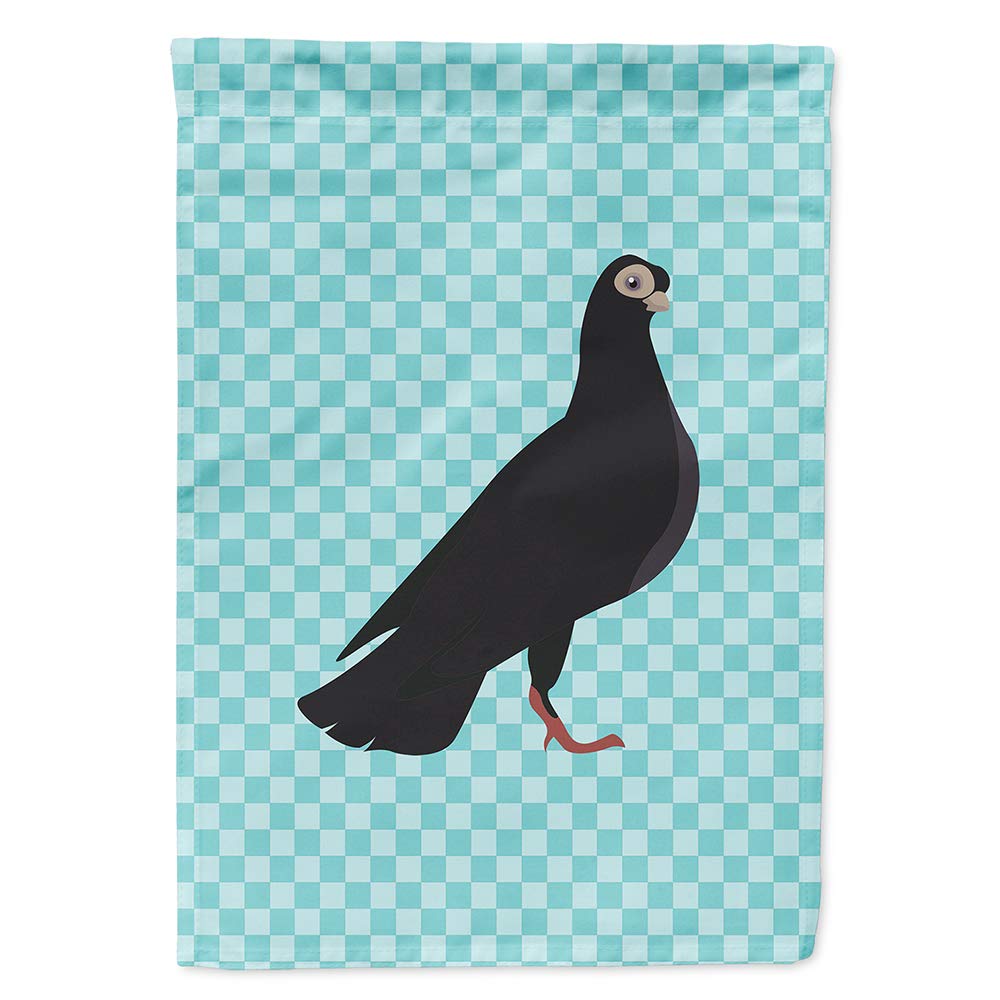 Caroline's Treasures BB8121CHF Budapest Highflyer Pigeon Blue Check Canvas House Flag, Size, Multicolor