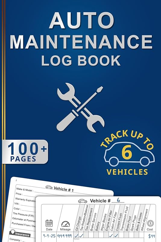 Auto Maintenance Log: Vehicle Maintenance And Repair Log Book Service Record Book For Cars, Trucks, Motorcycles And Automotive With Log Date, Parts List And Mileage Log