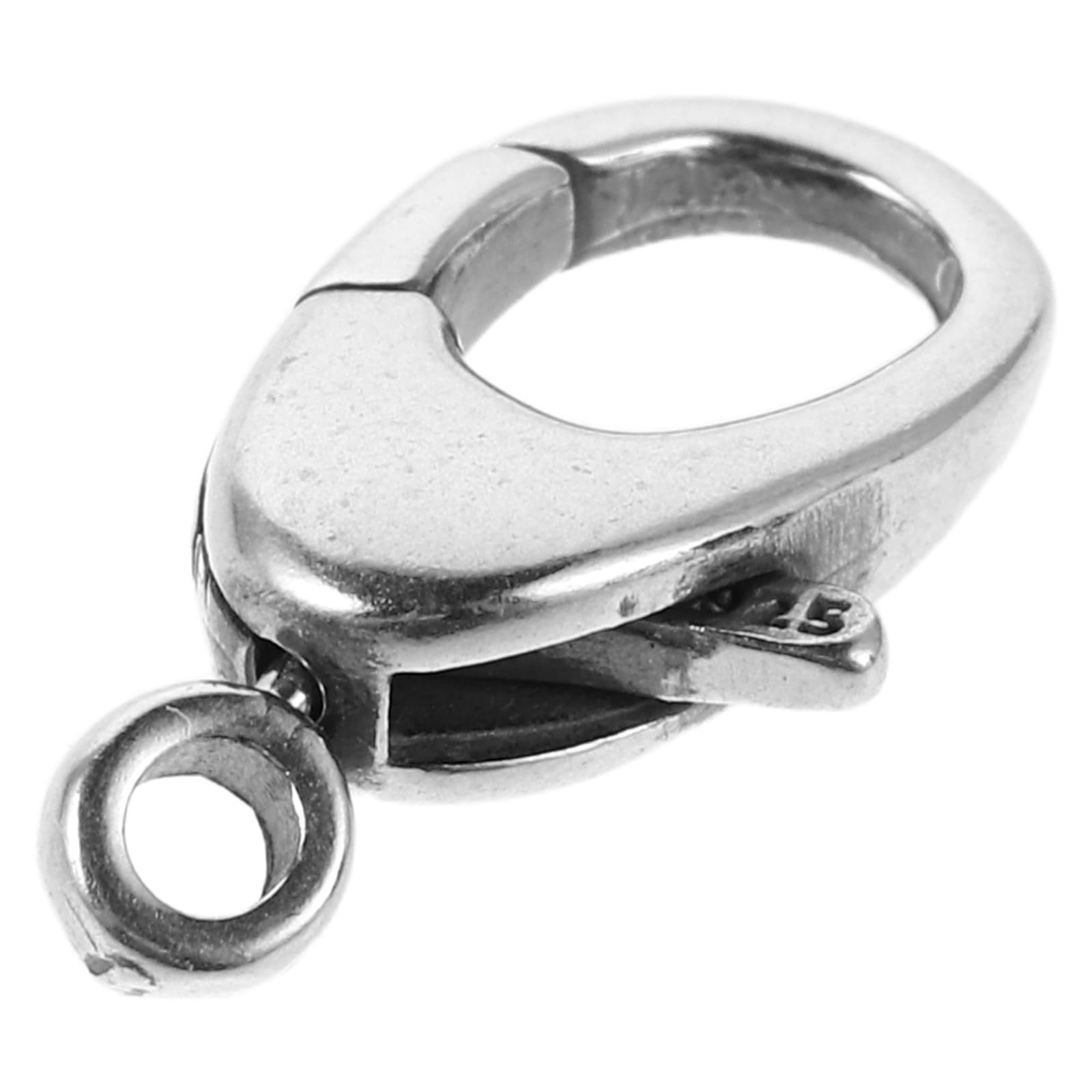 Mini cierres de pinza de langosta de plata para manualidades y bisutería fina