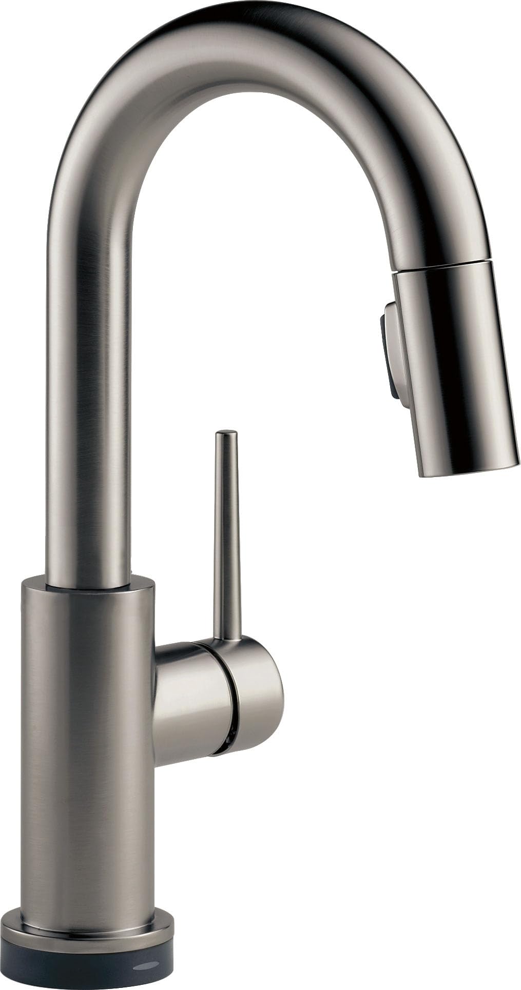 Delta Faucet Trinsic Black Stainless Bar Faucet with Pull Down Sprayer, Bar Sink Faucet Single Hole, Wet Bar Faucets Single Hole, Prep Sink Faucet, Touch2O Technology, Black Stainless 9959T-KS-DST