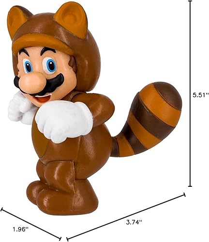 Miniatura 8 de Sanei Boeki Super Mario Figura Colección de figuras de mapache Mario 1.57 x 1.57 x 1.96 pulgadas FCM-016 Japón Import con bolígrafo táctil original