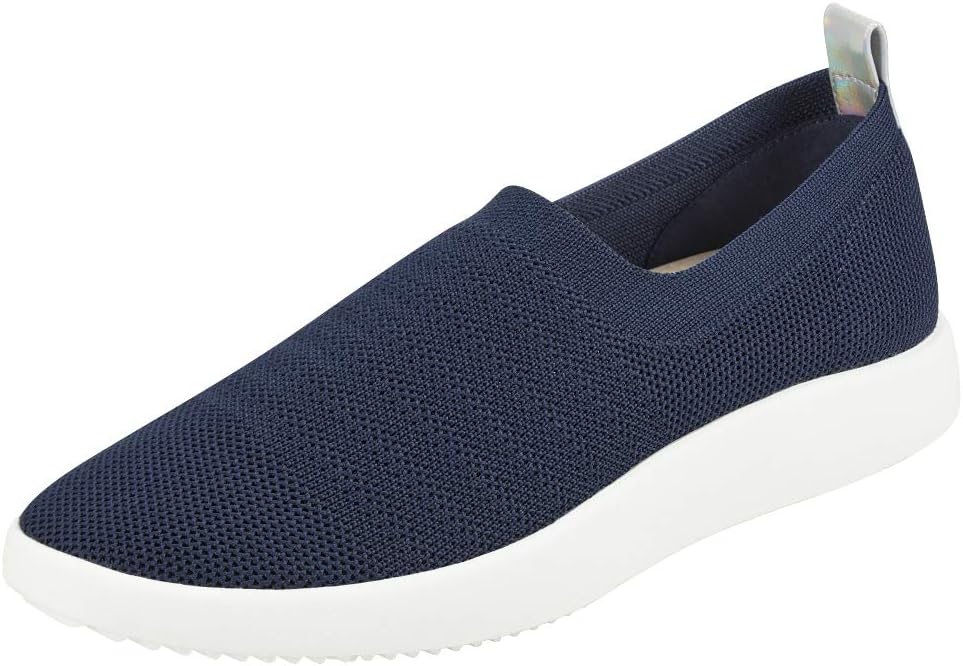 Aerosoles Women's Neck Sneaker, Navy Fabric, Medium