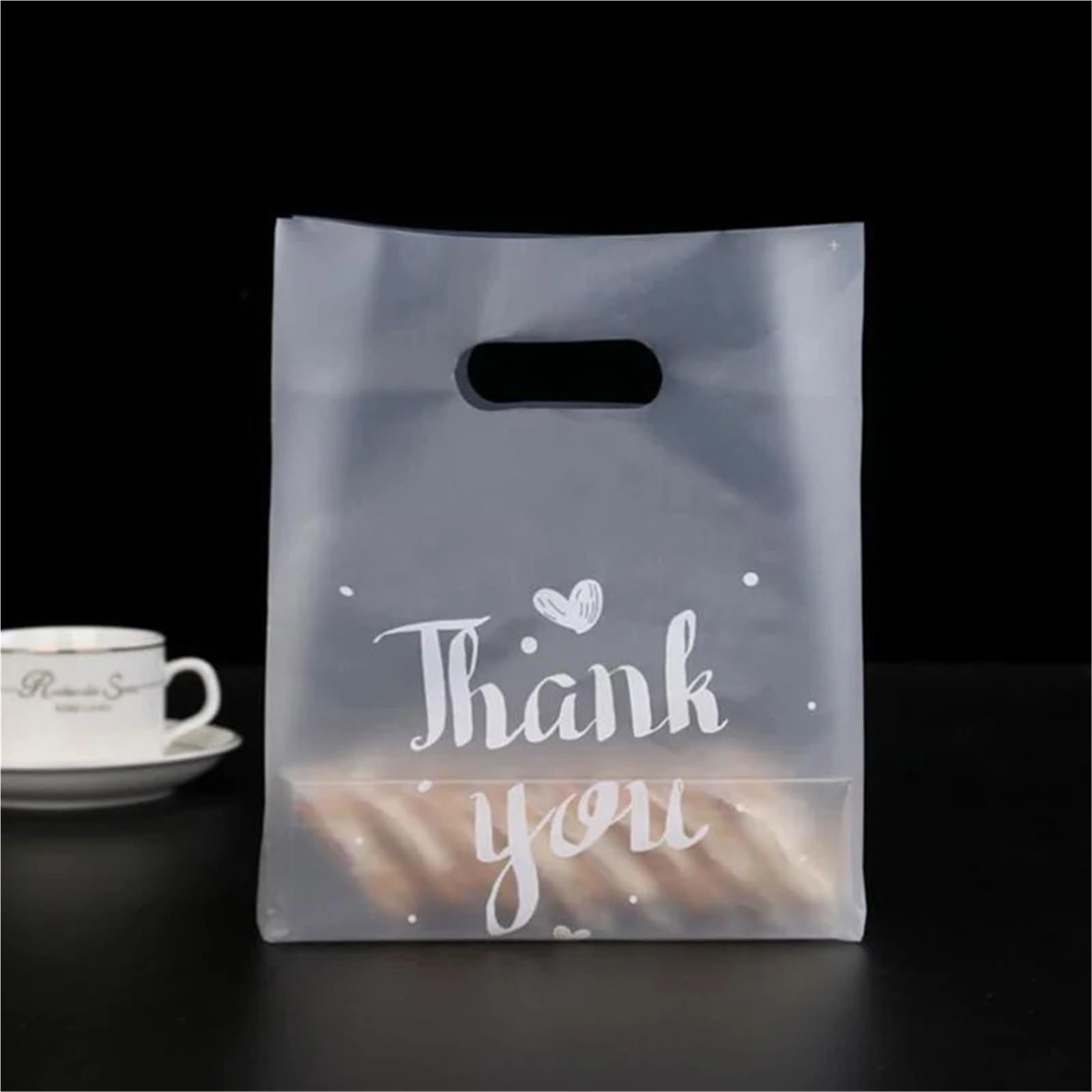 40 Stück Dankeschön-Geschenktüten aus Kunststoff for Süßigkeiten, Einkaufstaschen, Hochzeitsverpackungen Für Partys(M)