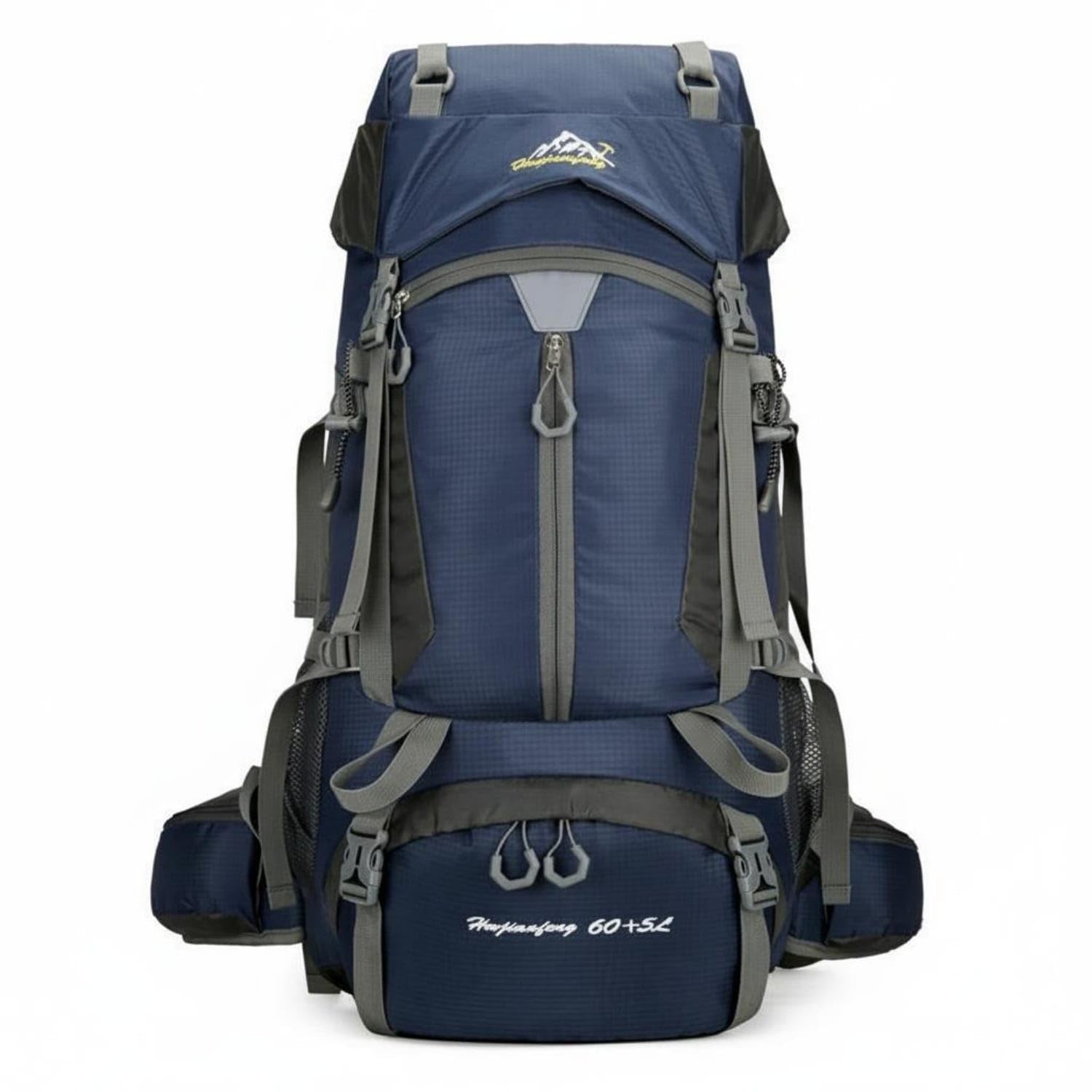 Waterproof Large Capacity Hiking Backpack Water Resistant Hiking Backpack Lightweight Large Capacity Travel Pack Hard-Wearing for Hikers, Campers, Travelers, Dark Blue-picture-14