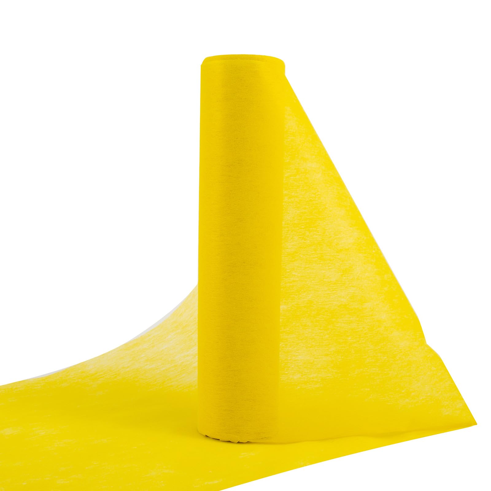 30 cm x 25 m Vlies Tischläufer Rolle - Tüllband für Hochzeit, Taufe, Geburtstag - Tischband (Gelb)