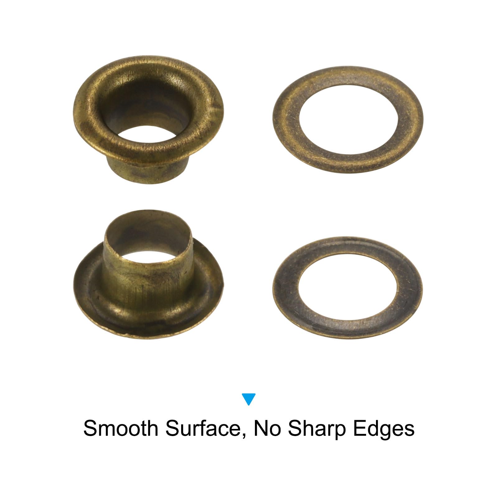 QUARKZMAN Kit di Attrezzi per Occhielli Grommet da 200 pezzi 4mm Kit di Occhielli Metallici per Scarpe Abbigliamento Pelle Cintura Fai da Te, Bronzo