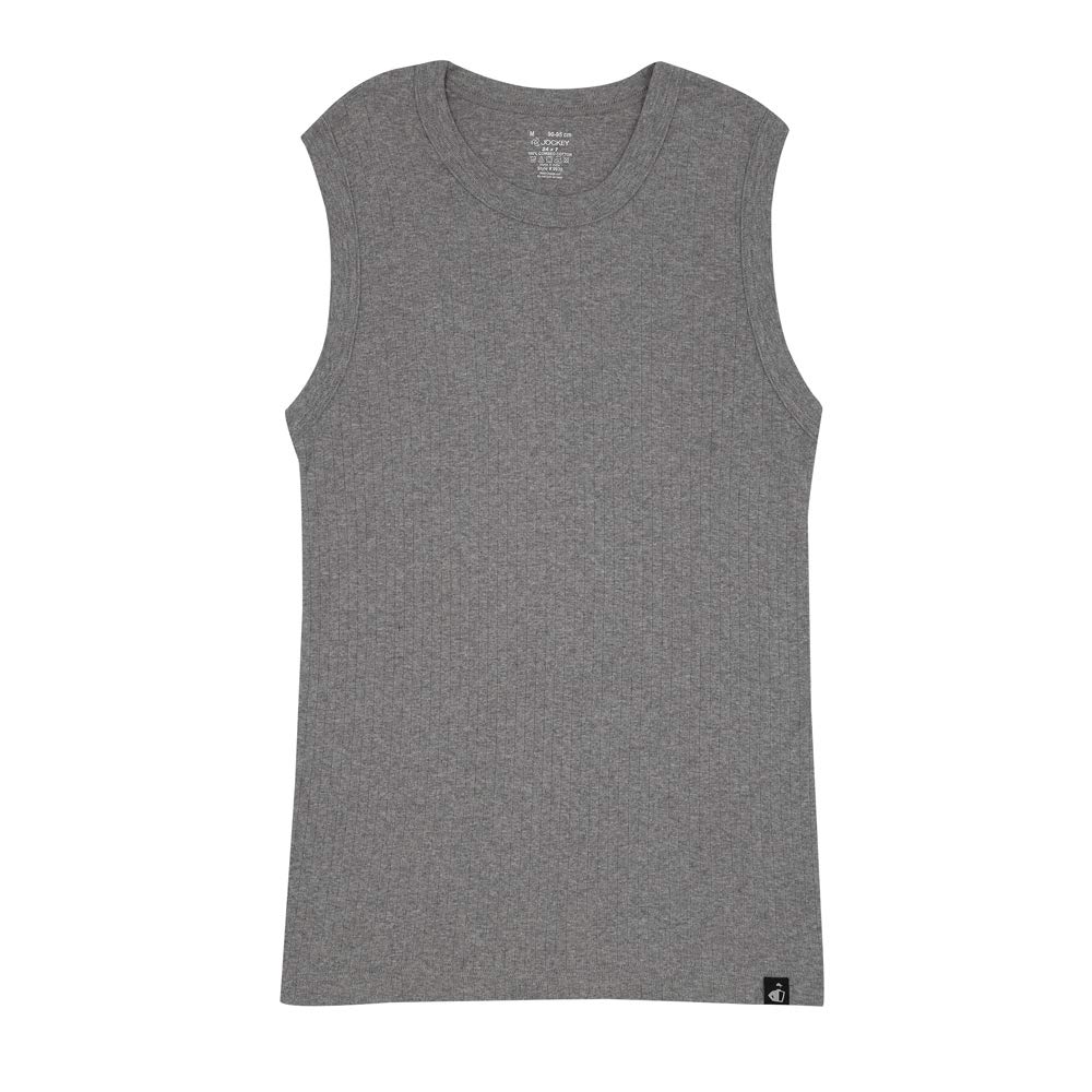 Jockey9930 Men's Super Combed Cotton Rib Solid Slim Fit Round Neck Muscle Vest