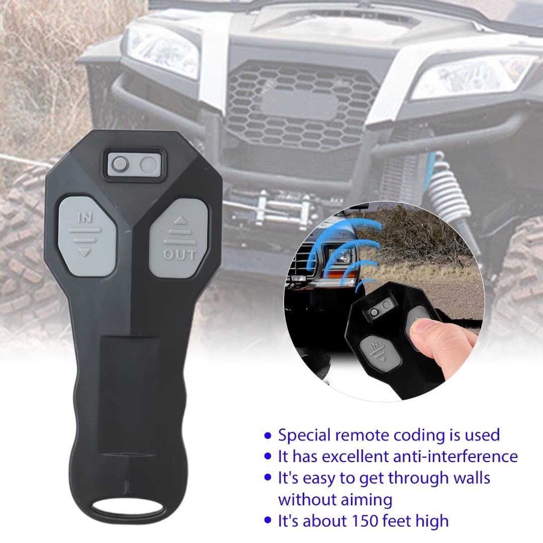 Produktbild von Wireless Winch-Fernbedienungsset – 2 Sender + Empfänger, 434 MHz, 12V/24V – Für LKW, ATV, SUV