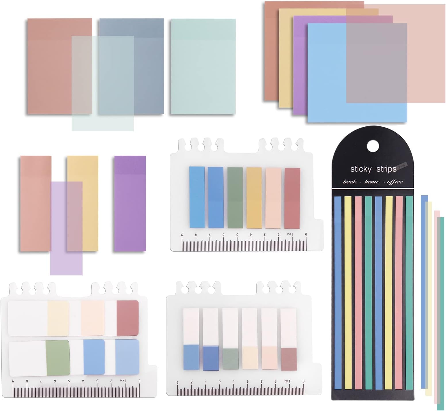 Amazon.com : Ruksifg 960 Sheet/Set Morandi Translucent Sticky Notes ...
