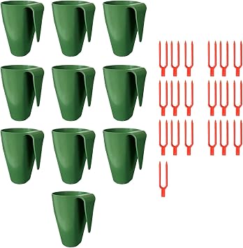 Propagation Cup Set Featuring Food Grade and Runner Forks Ideal for Strawberry Runners and Seedling Cultivation Strawberry Fixing Fork