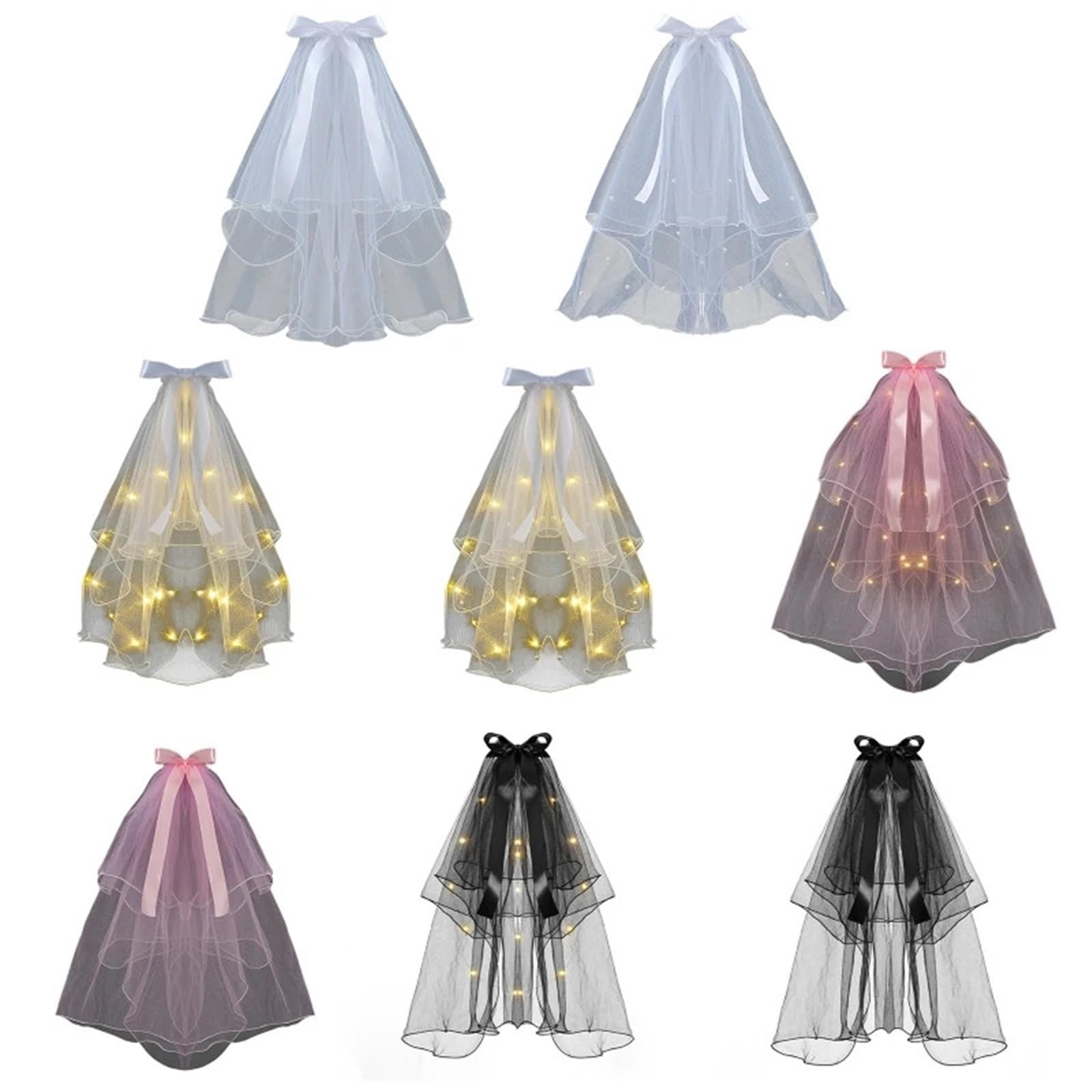 Velo Novia Velo de Novia Velo de Novia Simple Accesorios for el Cabello de Tul for Novia for Boda(Black)
