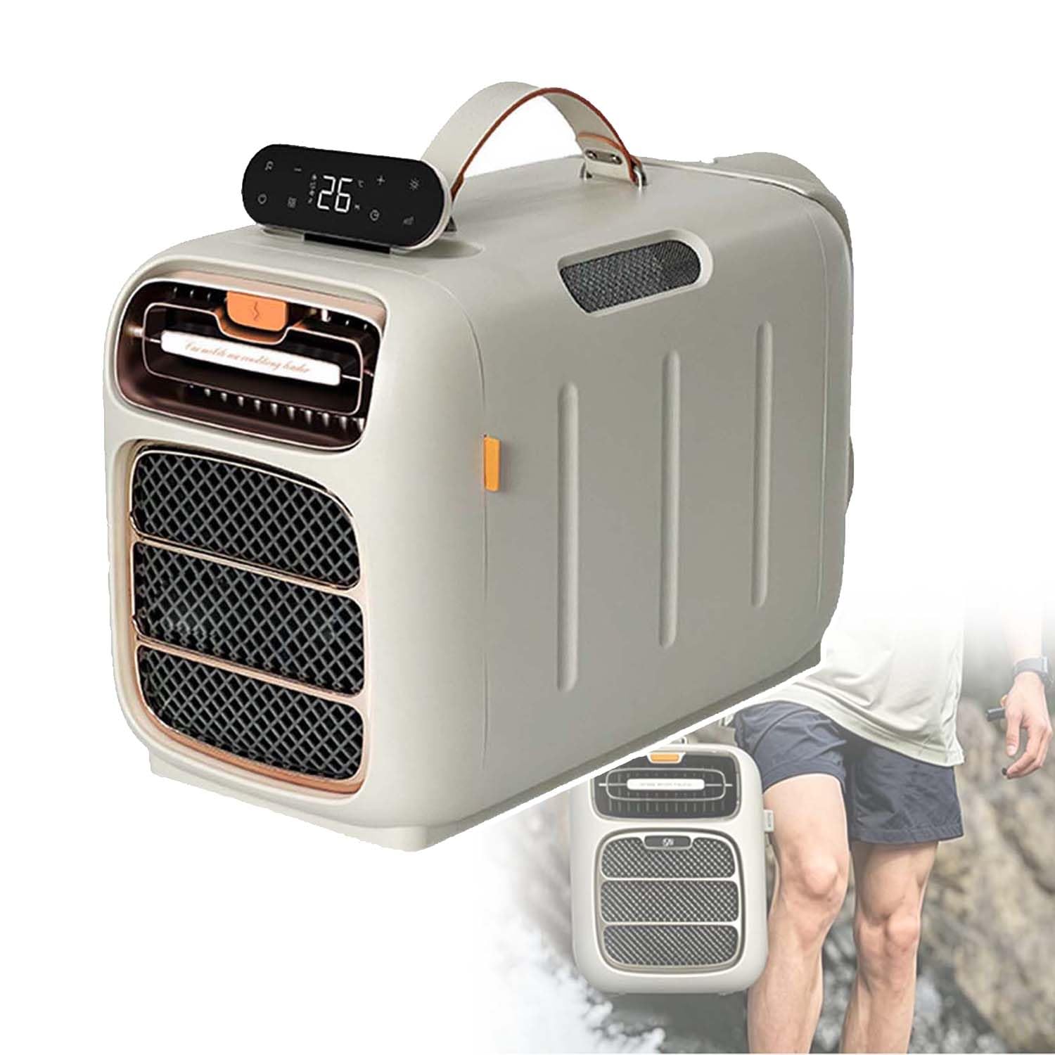 DPLWJPP Portable Caravan Air Conditioner Car Air Conditioner Dehumidifier for Outdoor Compact Cooler with Touch Control Waterless Room Cooler for Camping,Rvs