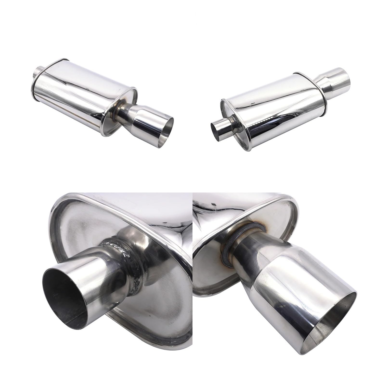 Per BMW Universal Car Exhaust Tuning Accessories Tubo Scarico Sportivo Acciaio Inox 63 Mm Ingresso Turbo Marmitta Di 101 Uscita Scarico Auto