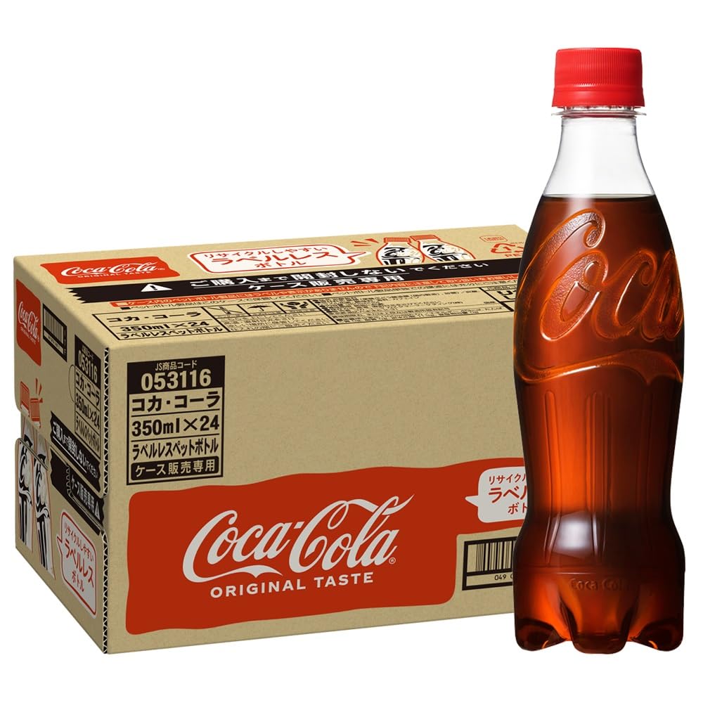 Coca-Cola, No Label, 11.8 fl oz (350 ml), 24 Plastic BottlesCoca-Cola, No Label, 11.8 fl oz (350 ml), 24 Plasti…