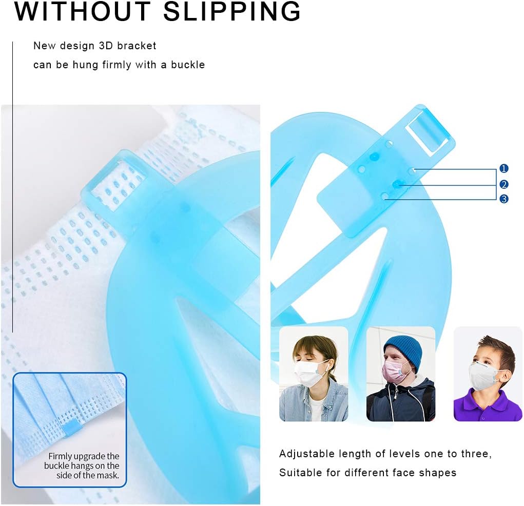 3D Face Bracket for Comfortable Breathing | Stand Internal Support Frame | Mouth Support Internal | Face Inner Support Holder Frame Adjustable (5 PCS)