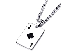 Stainless Steel Ace of Spades Necklace: A Regal Pendant for Card Enthusiasts