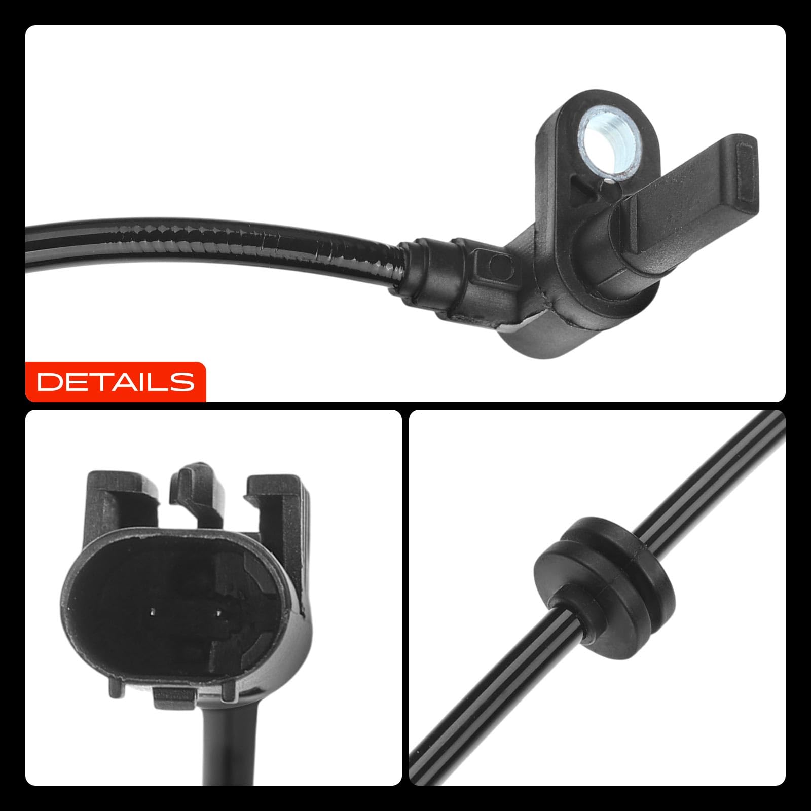 Frankberg Sensore Velocità Ruota ABS Sensore ABS 2-Poli Compatibile con Corsa D S07 Punto Evo 199 Grande Punto 199 Cono 955 Punto 199 Replace# 93189277