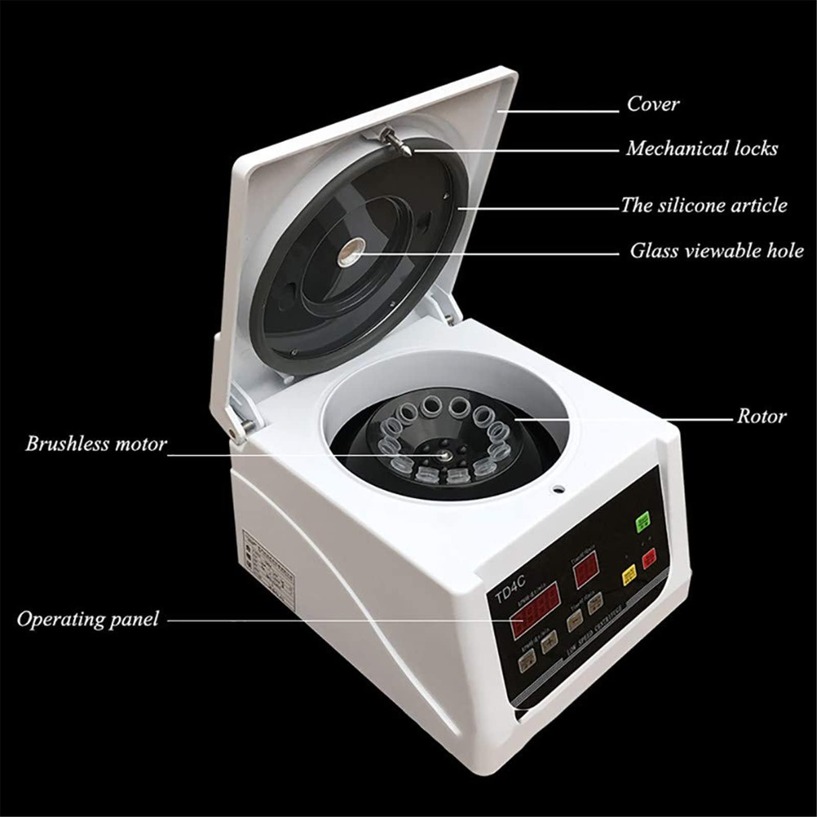 Centrífuga de Mesa de Laboratorio | Centrífuga clínica para Sangre, PRP, PFP, Plasma | Máquina centrífuga de 6 x 15 ml de Capacidad