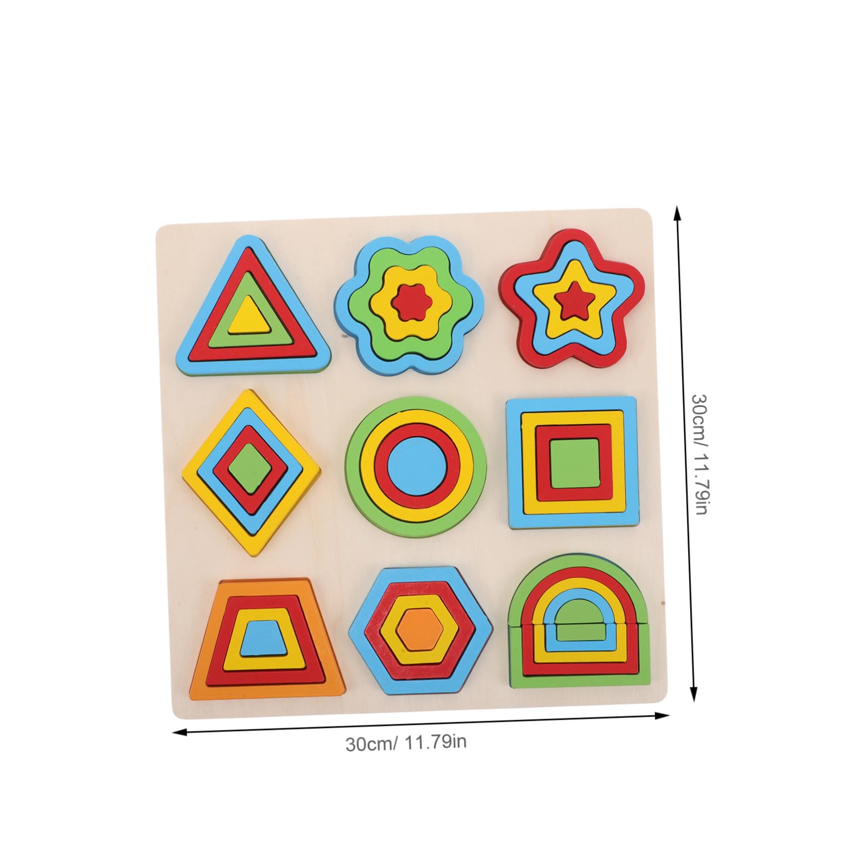 Rompecabezas de Formas Geométricas Montessori de Madera para Niños, Herramienta de Aprendizaje Versátil Juego Interactivo para Diversas Situaciones Educativas