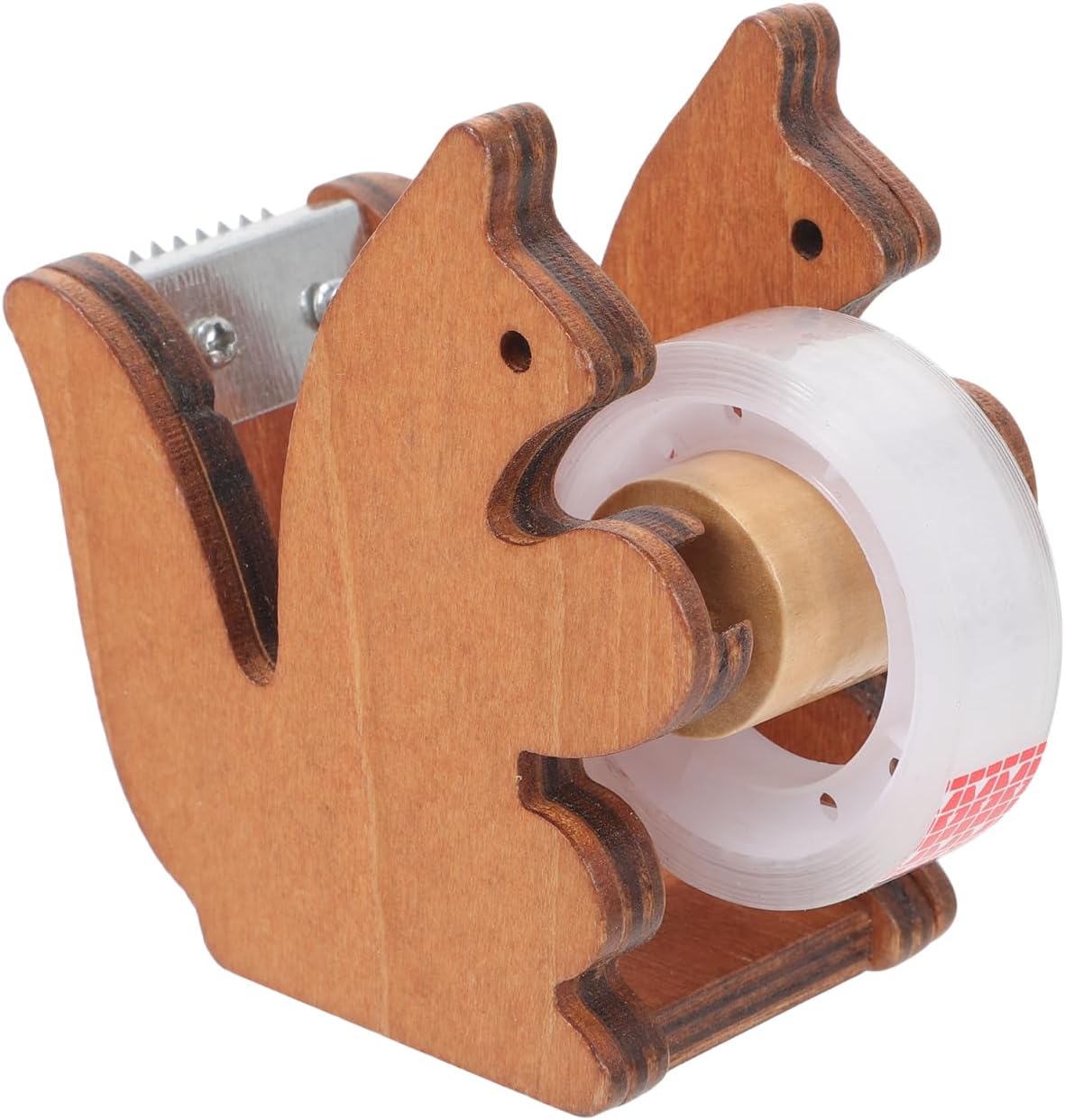 jojofuny Squirrel Shaped Tape Dispenser, Portable Desktop Tape Holder with Reusable Cutter, Cute Animal Office School Home Decor for Kids, Students, Teachers, Party Supplies, Gift Idea