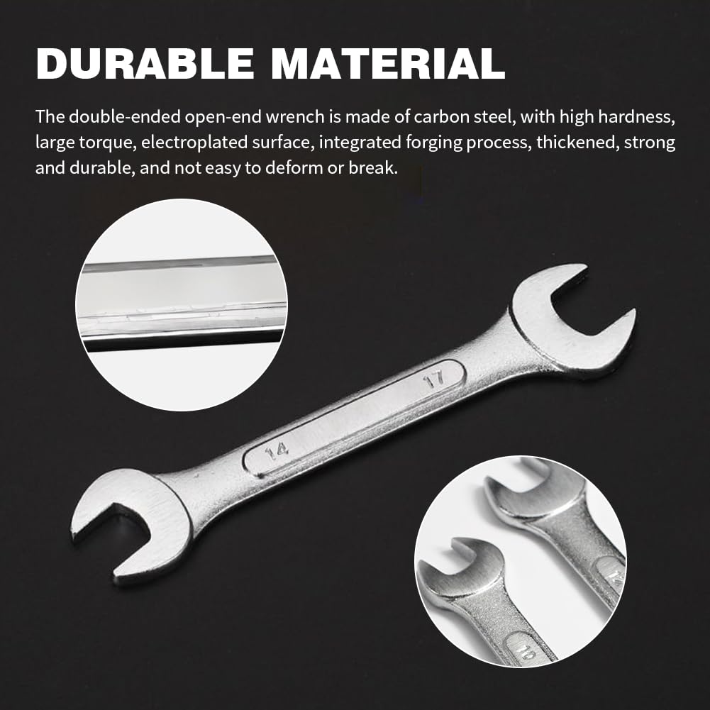 Ansodo 3pcs Flare Nut Spanner Set, Double End Open Ring Spanner Set, Brake Line Spanner Wrench, with Storage Bag - Image 2