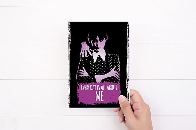 Wednesday Addams Birthday Card | Addams Family | Jenna Ortega | Netflix Series | Everyday is All about me