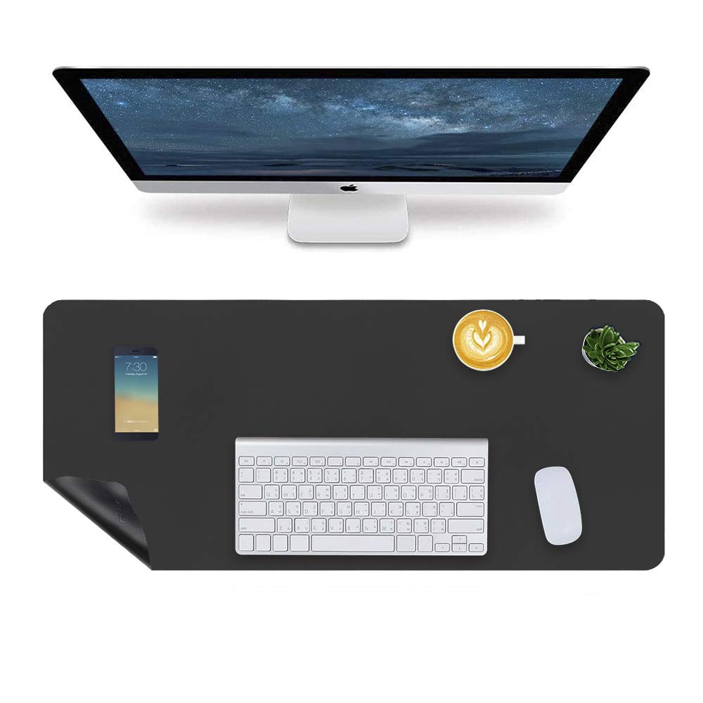 BUBM Pad per Scrivania Multifunzionale in Pelle PU Tappetino per Mouse da Gaming Grande Impermeabile per Ufficio e Casa, Dimensioni 80x40 cm (Beige