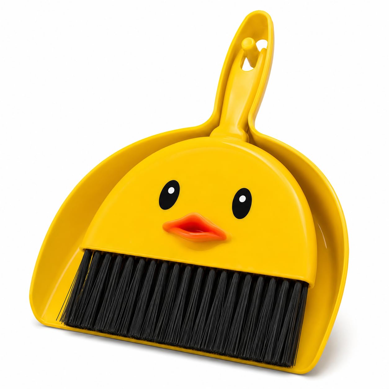 Dust Pan and Brush Set,Cute Little Yellow Hand Mini Broom and Dustpan Set,Small dust pan Mini for Tabletop Debris,Keyboards&Clean Pet Cages-image-8