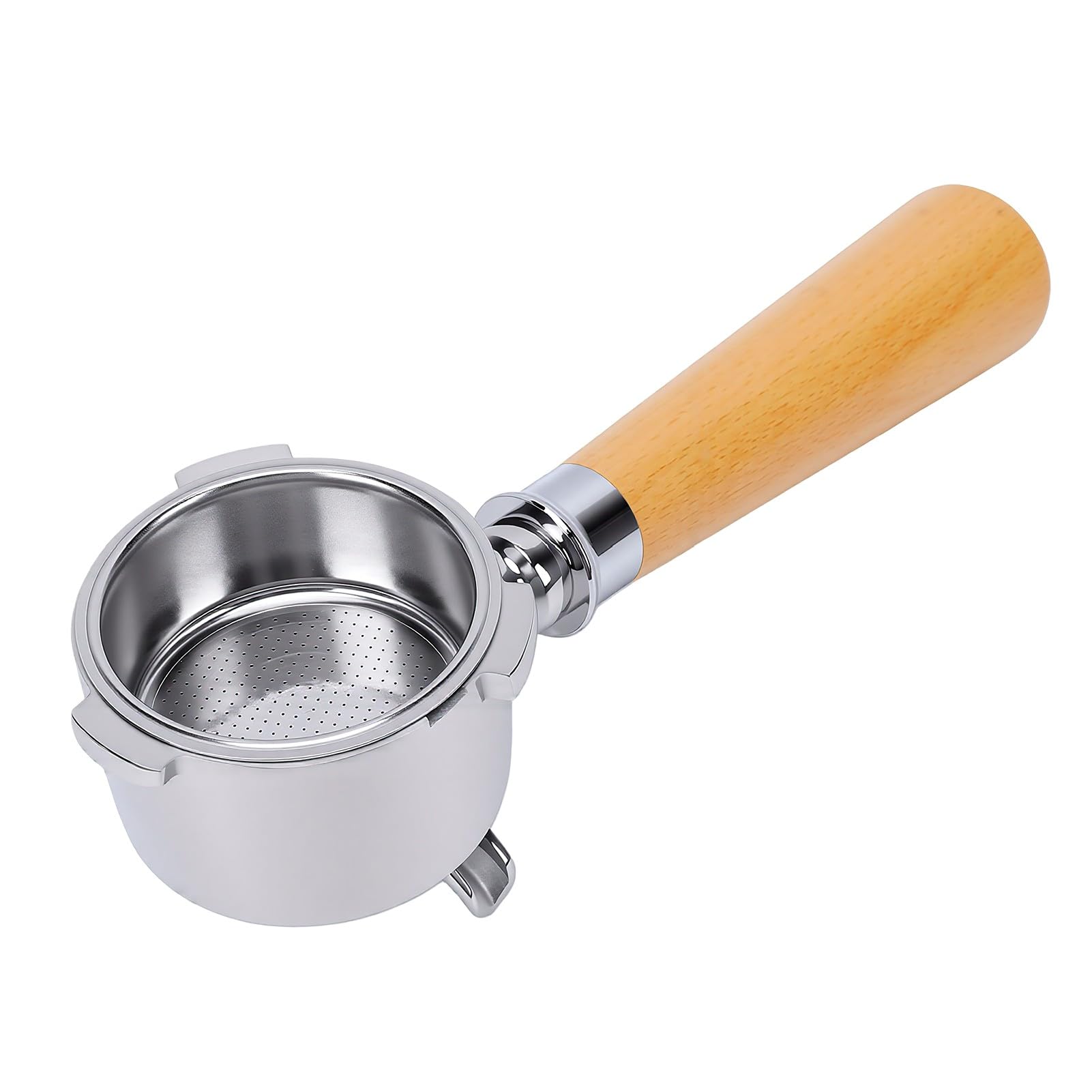 BRRNOO Portafiltro da 51 Mm per Macchina da caffè, 3 Alette in Acciaio | Filtro da 51 Mm, Design a 3 Orecchie, in Acciaio Inox 304, Compatibile con Macchine per caffè , Ideale per Casa o bar.
