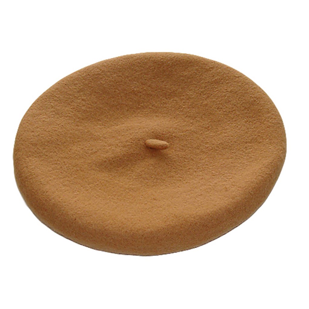 Gemini_mall® Plain Beret Hat Wool French Beret Winter Autumn Women | Girls Fashion Hats (Camel)