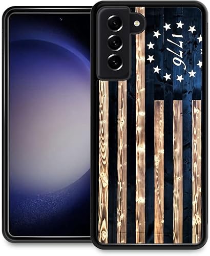 DAIZAG Funda compatible con Samsung Galaxy S23 Plus, 1776 bandera de Estados Unidos vintage de madera con bandera estadounidense para hombre y